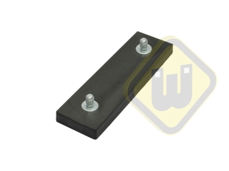 Neodymium magneetsysteem rubber rechthoek draadstift A75x22AG-Ks2xM4