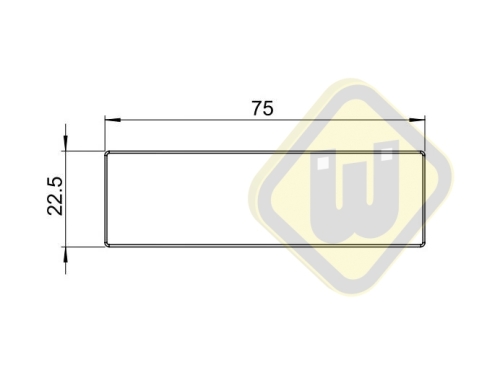 Neodymium magneetsysteem rubber rechthoek draadstift A75x22AG-KsM4