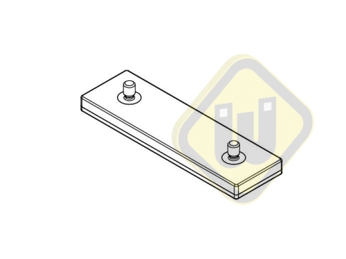 Neodymium magneetsysteem rubber rechthoek draadstift A75x22AG-Kw2xM4