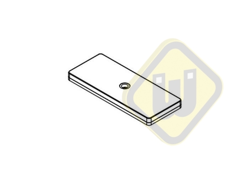 Neodymium magneetsysteem rubber rechthoek verzonken gat A110x45C-Ks