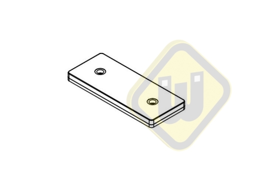 Neodymium magneetsysteem rubber rechthoek verzonken gat A110x45C-Ks2x