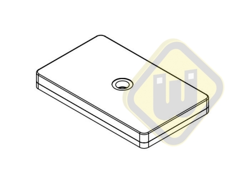 Neodymium magneetsysteem rubber rechthoek verzonken gat A74x45C-Kw