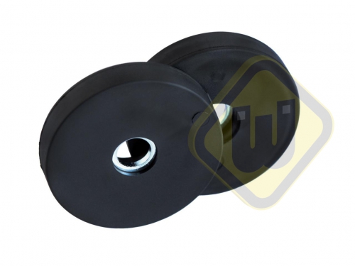 Neodymium magneetsysteem rubber vlak gat A31C-Ks
