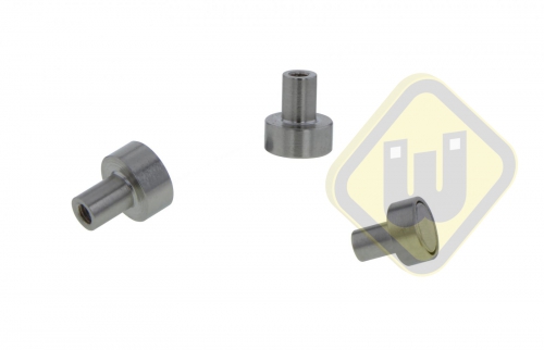 Neodymium potmagneet draadbus vernikkeld W10NDA-Ni