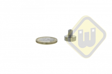 Neodymium potmagneet draadbus vernikkeld W13NDA-NiM3