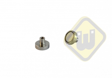 Neodymium potmagneet draadbus vernikkeld W16NDA-NiM4