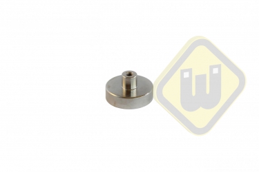 Neodymium potmagneet draadbus vernikkeld W25NDA-NiM4