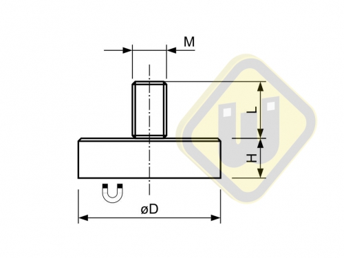 Neodymium potmagneet draadstift. vernikkeld W10NDAG-NiM3x7