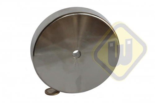 Neodymium potmagneet vlak doorlopend verzonken gat vernikkeld W135NDC-Ni