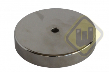 Neodymium potmagneet vlak doorlopend verzonken gat vernikkeld W135NDC-Ni