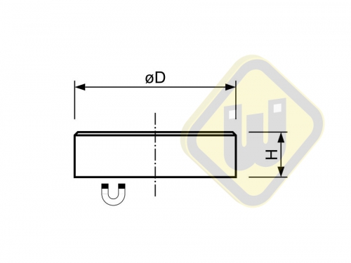 Neodymium potmagneet vlak verzinkt F10NDB-v