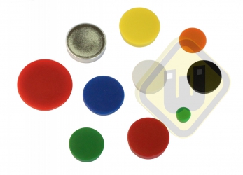 Planbord magneten rond met kunststof kap PLB 40 GRIJS (per set van 10 stuks)