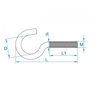 Technische tekening Schroefhaak M3