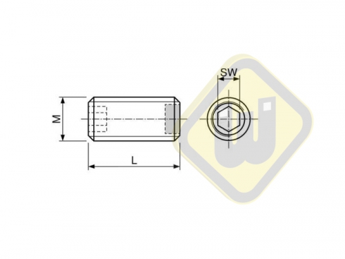 Stelschroef met Neodymium magneet verzinkt ST10x20NdAG-v